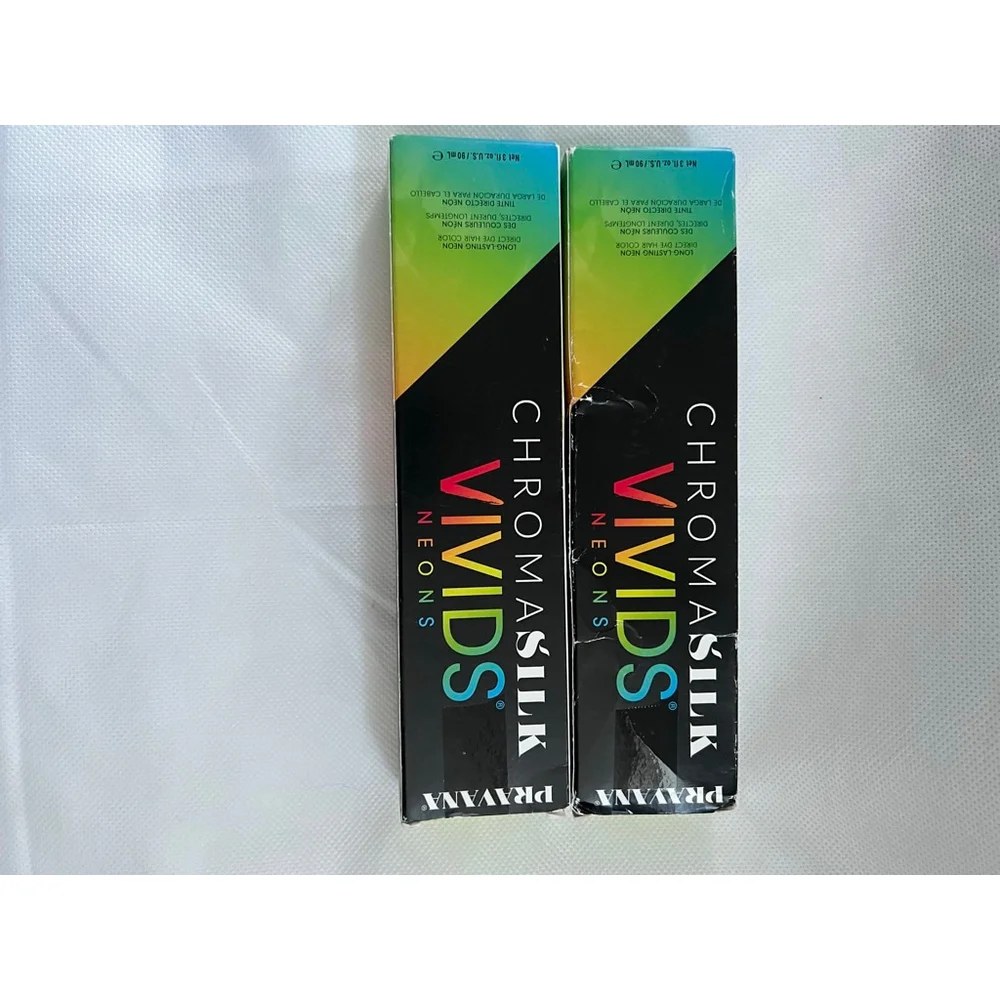 NWT Pravana Chromasilk Vivids Neons Direct Dye Hair Color Neon Yellow 2-3 fl oz